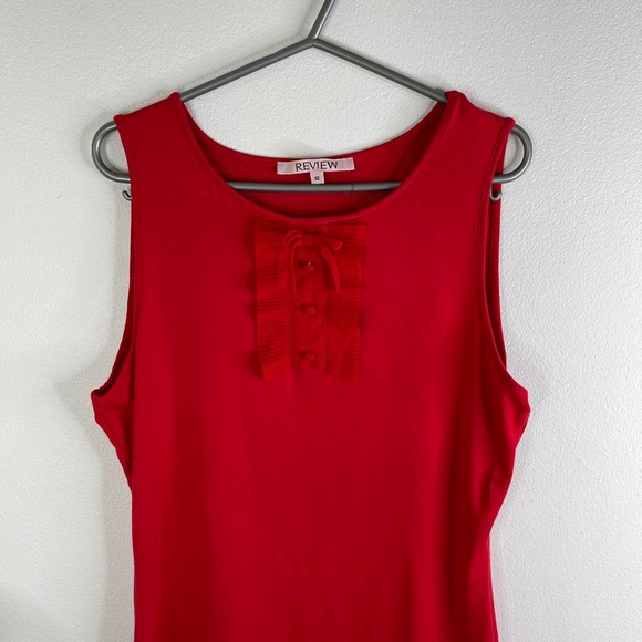 Review Red Sleeveless Top Size 12 - Picture 3 of 6